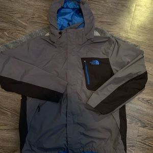 North face layered winter jacket